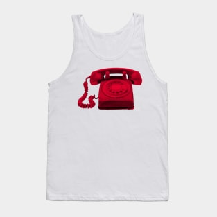 Red Retro Phone Tank Top